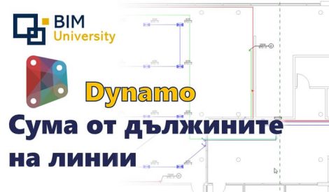 Сума от дължините на линии в Revit