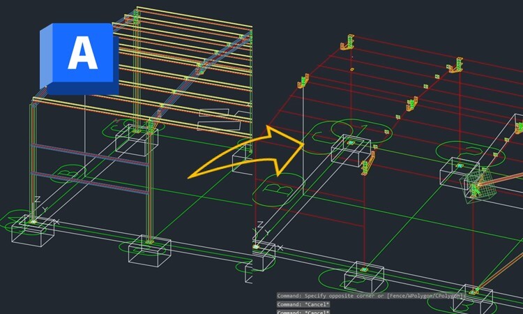 Advance Steel explode beams to lines