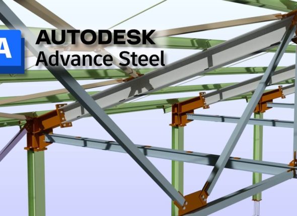 Изглед на стоманена конструкци в Advance Steel