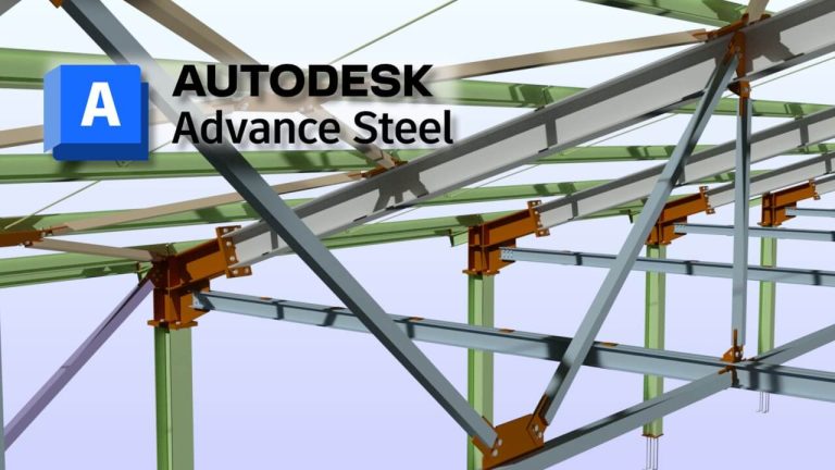 Изглед на стоманена конструкци в Advance Steel